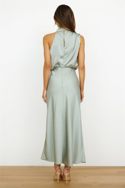 Elianna – Elegant midi dress with asymmetric neckline