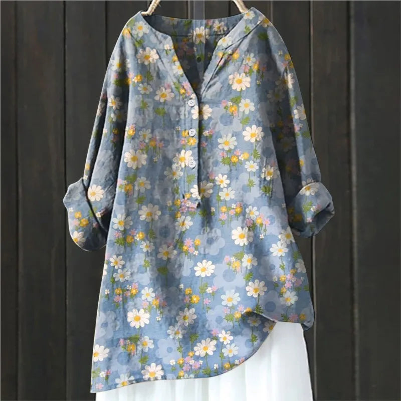 Leah - Fashionable and Comfortable Floral Blouse