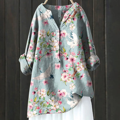 Leah - Fashionable and Comfortable Floral Blouse