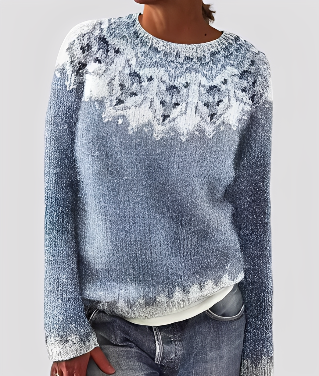 Christal - Κομψό, χαλαρά κομμένο μάλλινο πουλόβερ για γυναίκες