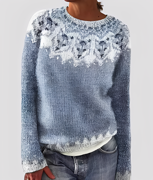 Christal - Κομψό, χαλαρά κομμένο μάλλινο πουλόβερ για γυναίκες