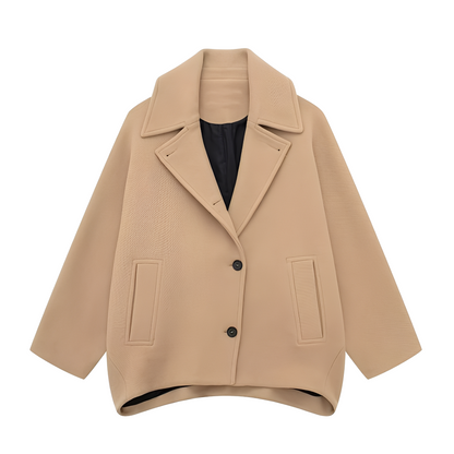 Rosalee - Elegant short wool coat for women