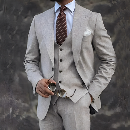 Cordell - Κομψό, επίσημο τριών κομματιών κοστούμι για άνδρες