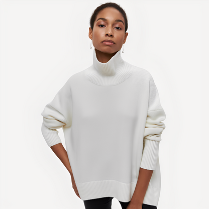 Margery - Χαλαρός Πουλόβερ με Ψηλό Κολάρο για Γυναίκες