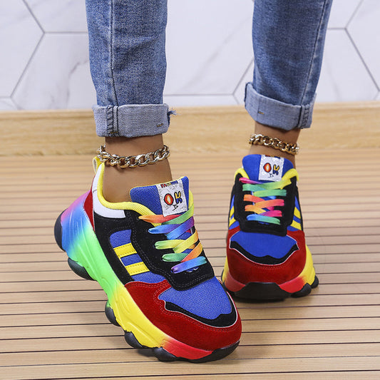 Jolie - Πολύχρωμα Sneakers με παχιά σόλα για γυναίκες