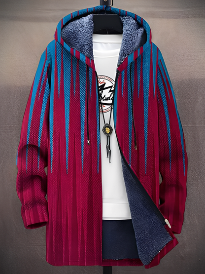 Trenton - Στιλάτη τυπωμένη ζακέτα με κουκούλα για άνδρες