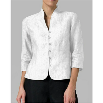 Brynna - Quality blouse for women with high collar