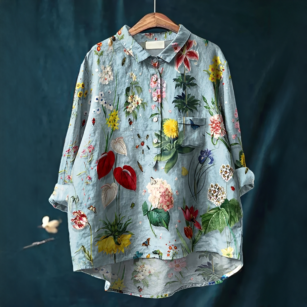Nathasia - Trendy vintage blouse for women