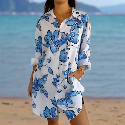 Hollie - Κλασικό Φόρεμα Πουκάμισο με Σχέδιο για Γυναίκες