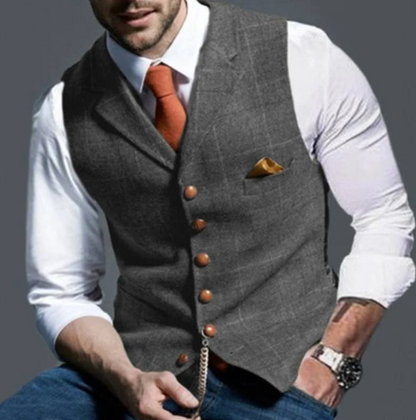 Jericho - Men's Waistcoat with Check Pattern