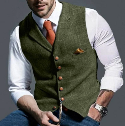 Jericho - Men's Waistcoat with Check Pattern