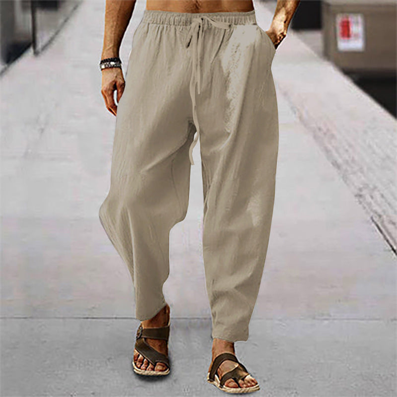 Titus - Men's Beach Pants Made of Cotton and Linen