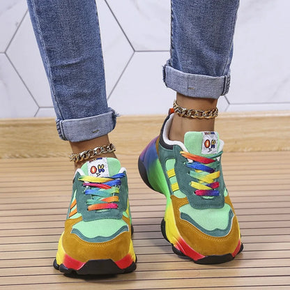 Jolie - Πολύχρωμα Sneakers με παχιά σόλα για γυναίκες