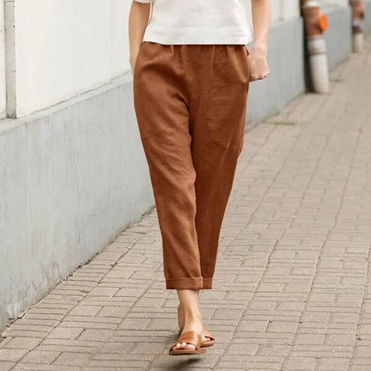 Ember - Wide Linen and Cotton Pants
