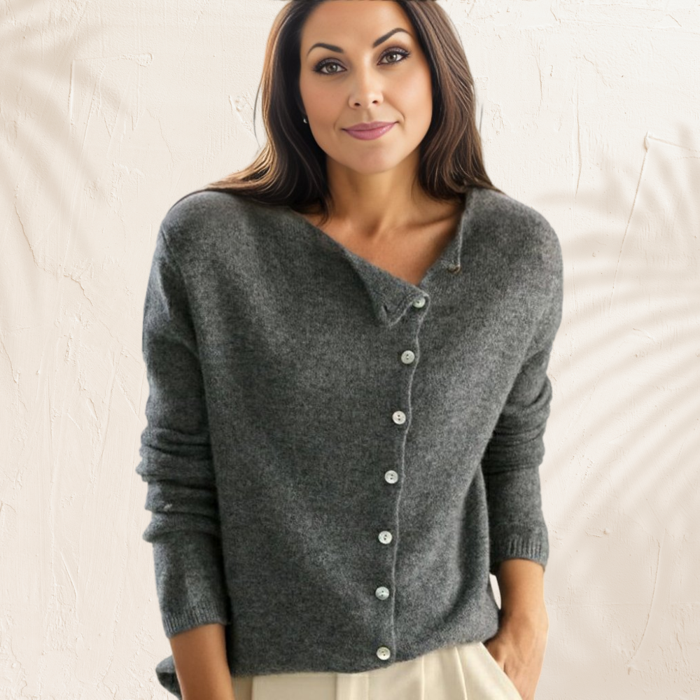 Zuri – Πουλόβερ Κομψό με Κουμπιά