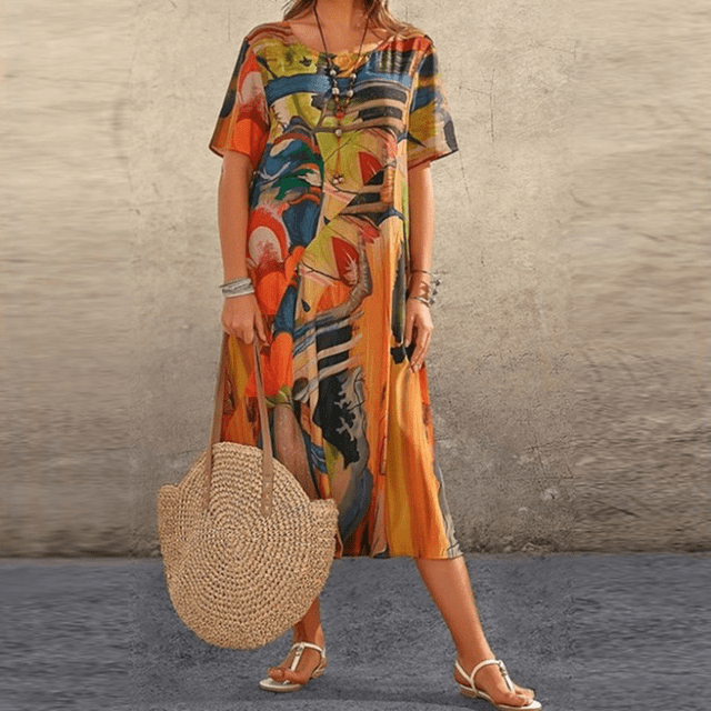 Elizabeth – Refined dress with floral print