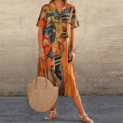 Elizabeth – Refined dress with floral print