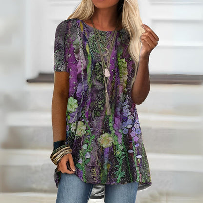 Emma - Elegant Multicolor Floral Shirt