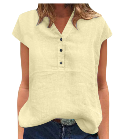 Natasha - Comfortable, Casual Blouse with Short Sleeves