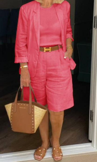 Caroline - Σετ λινό σε στυλ casual-chic
