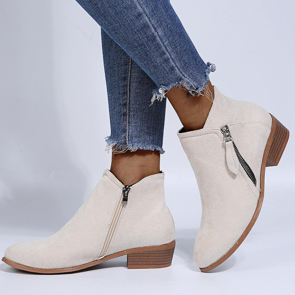 Elizabeth - Stylish Leather Ankle Boots Made of Leather for Women