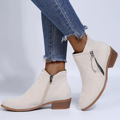 Elizabeth - Stylish Leather Ankle Boots Made of Leather for Women