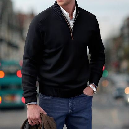 Adrian – sweter z zamkiem błyskawicznym