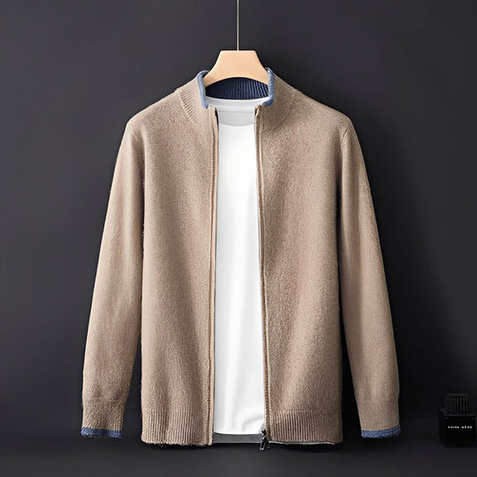 Eugene - Modern cashmere jacket with zipper for men