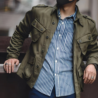 Arnold - Classic washed jacket with pockets for men