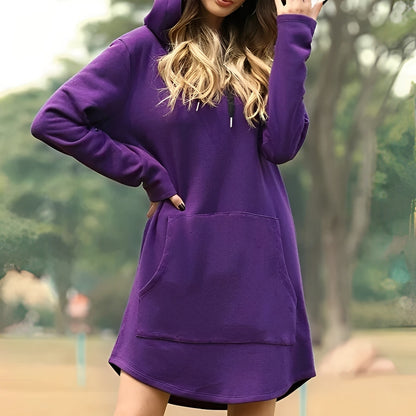 Lorraine - Everyday long dress with hood for women
