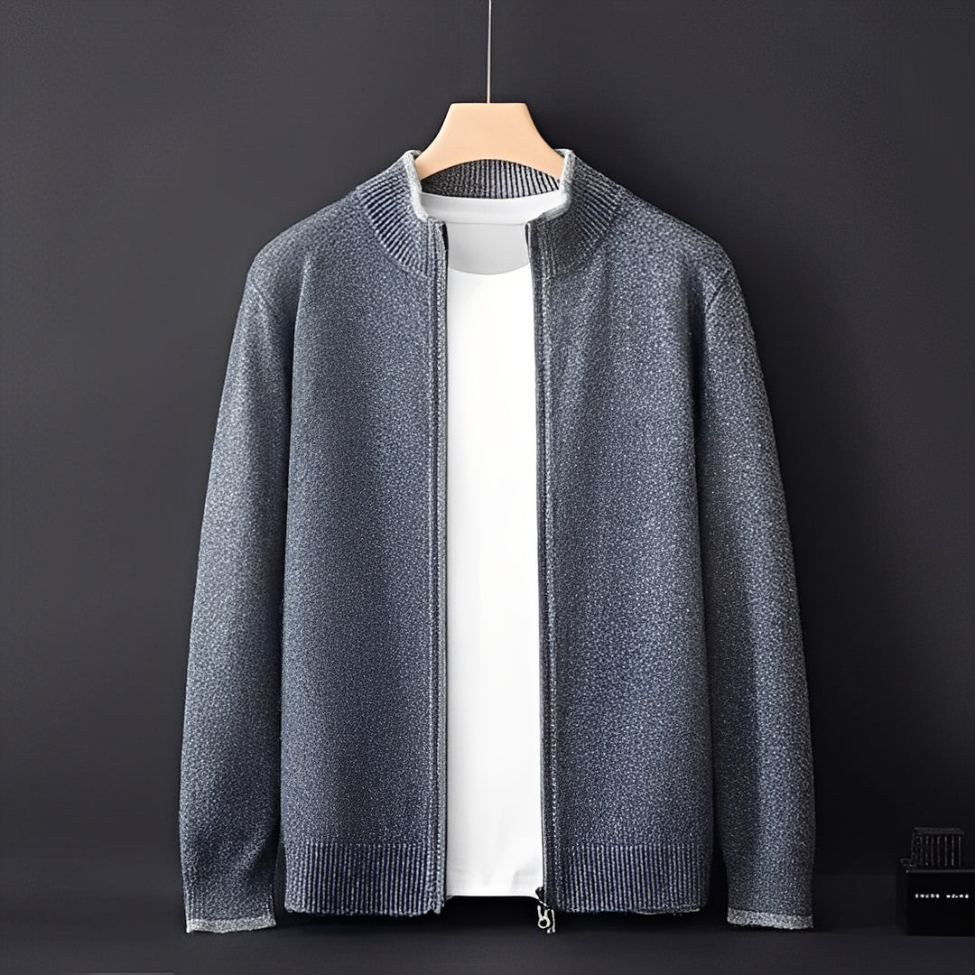 Eugene - Modern cashmere jacket with zipper for men