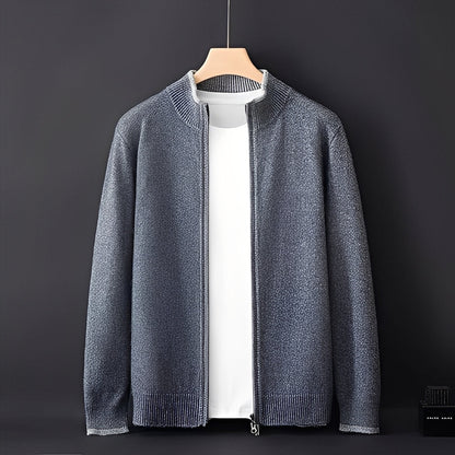 Eugene - Modern cashmere jacket with zipper for men