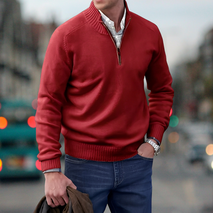 Adrian – sweter z zamkiem błyskawicznym