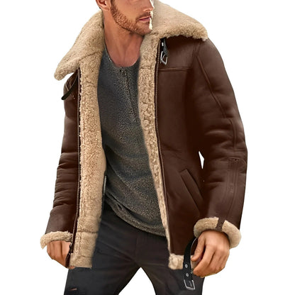 Brendon - Durable and thick leather jacket for men