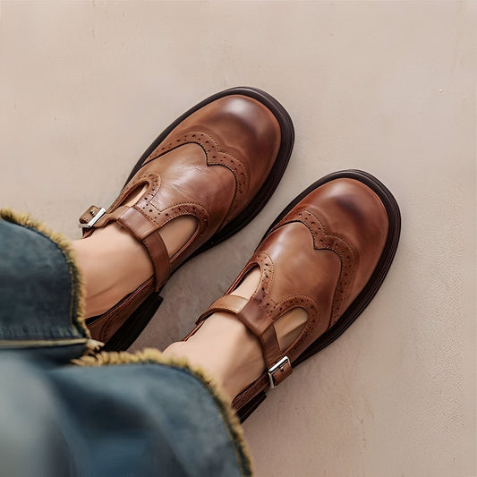 Marley - Stylish flat leather shoes for women