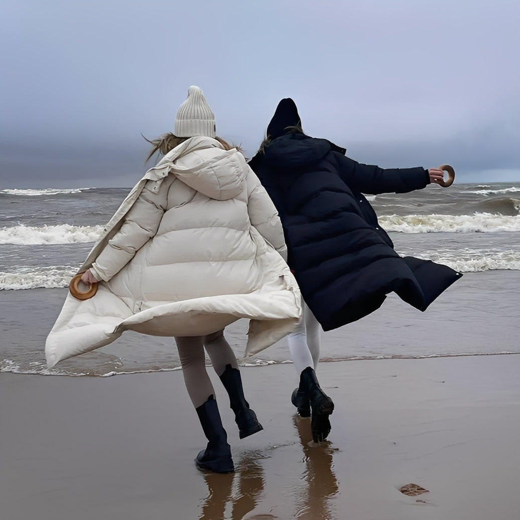 Jacquelyn - Stylish long cardigan with hood for women