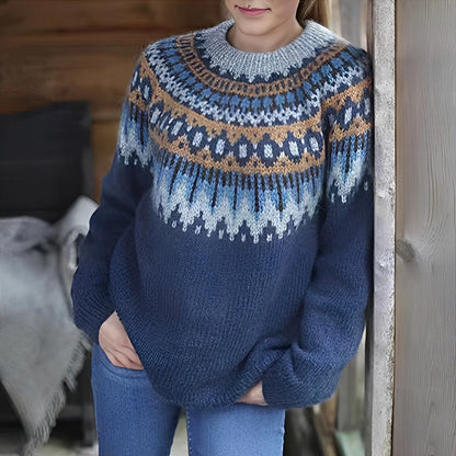 Arline - Jacquard-Pullover σε ελληνικό στυλ για γυναίκες