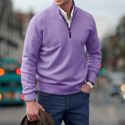 Adrian – sweter z zamkiem błyskawicznym