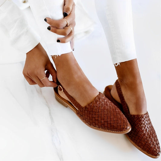 Fiona – Φλατ Slingback Παπούτσια με Σχέδιο