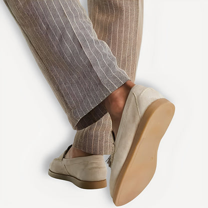 Dixon - Everyday moccasins with fringes for men