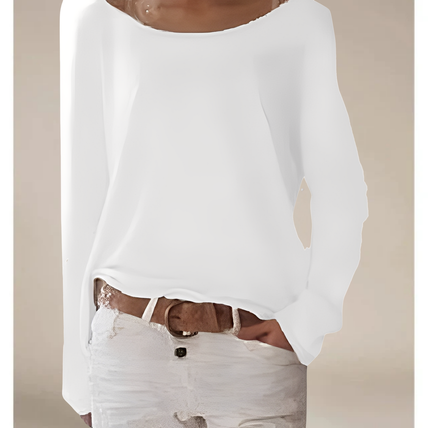 Alexa – Ελαφρύς Στρογγυλός Λαιμός Λεπτός Πουλόβερ