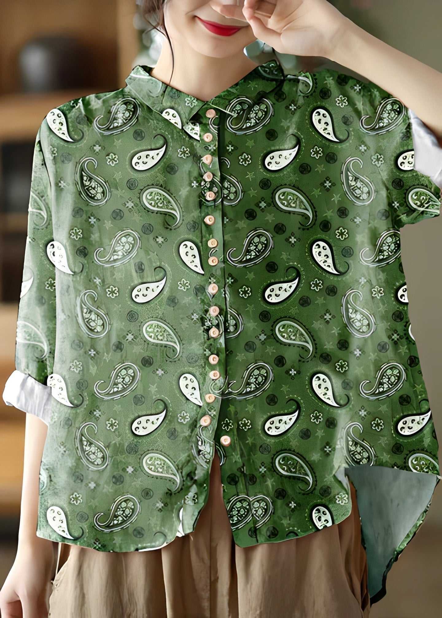 Tianna - Women's traditional long-sleeve blouse