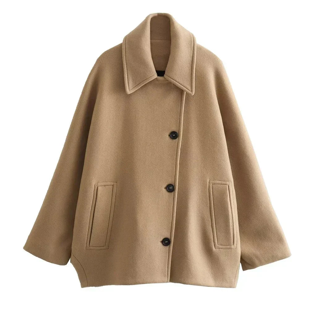 Malia - Women's Coat Made of Cashmere Wool