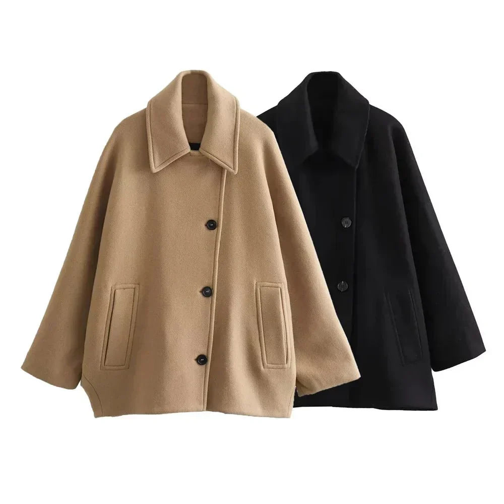 Malia - Women's Coat Made of Cashmere Wool