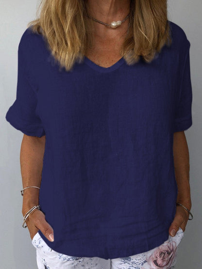 Elin – Casual Cotton and Linen Top