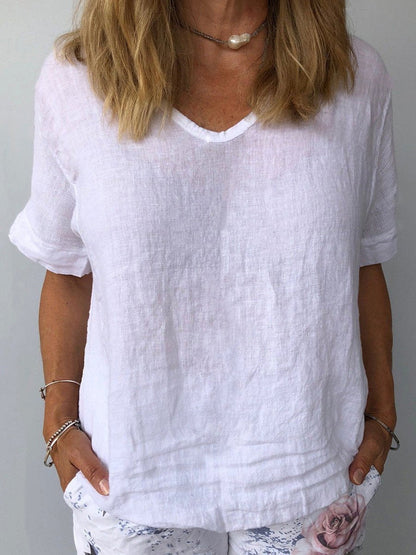 Elin – Casual Cotton and Linen Top