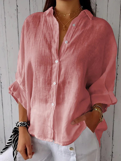 Madison - Elegant timeless blouse with buttonhole