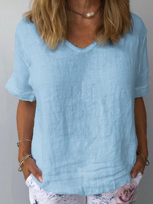 Elin – Casual Cotton and Linen Top