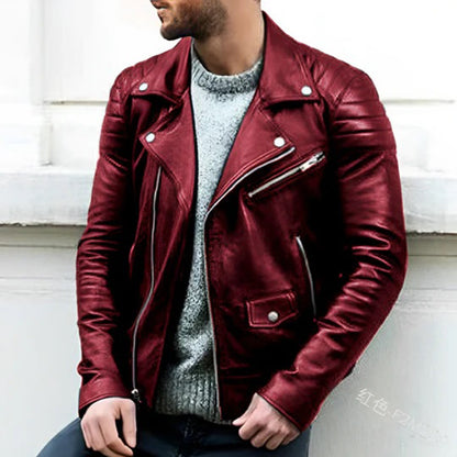 Lucas - Men's Leather Biker Jacket Stylish