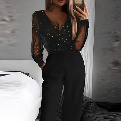 Catherina - Κομψός Jumpsuit με V-λαιμόκοψη για γυναίκες